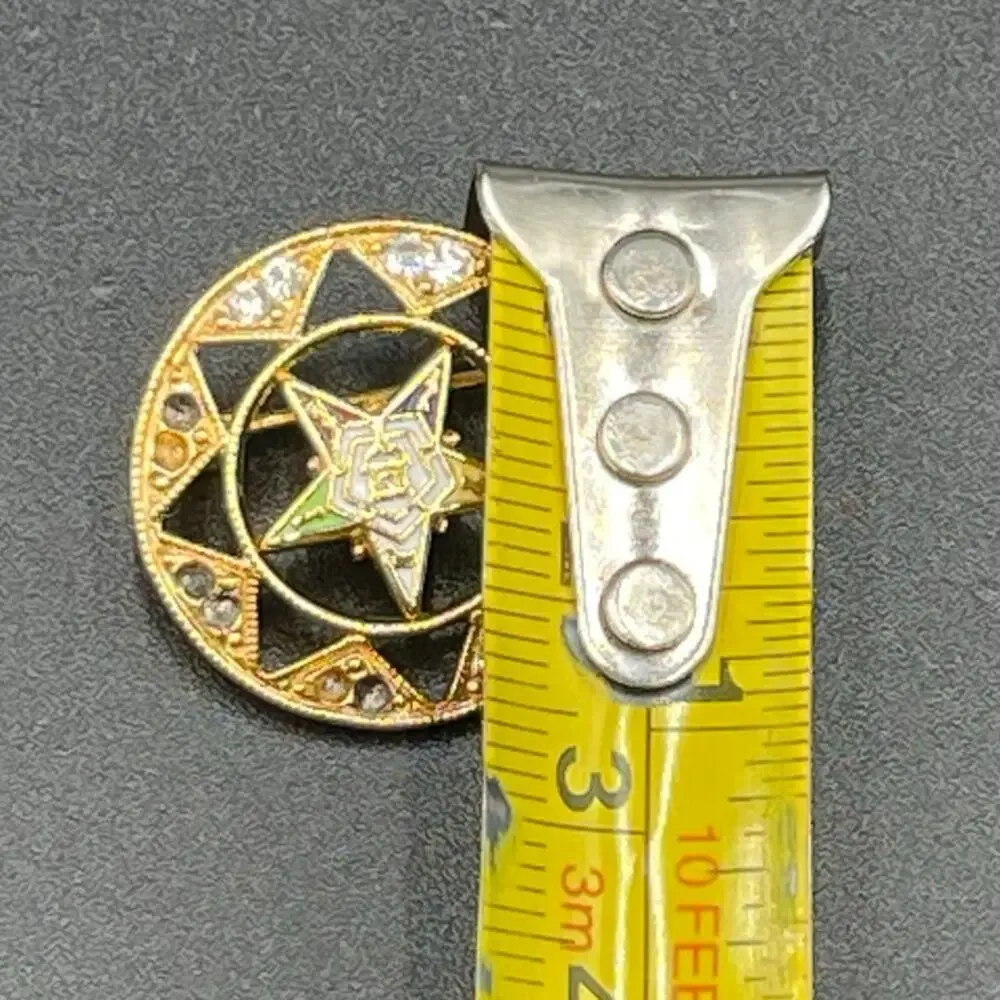 Order of the Eastern Star Lapel Pin Vtg Gold Tone 1